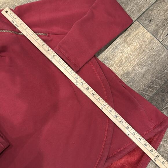 Athleta Women's Cozy Karma Asym Pulllover Decadent Red Size L - Picture 4 of 11